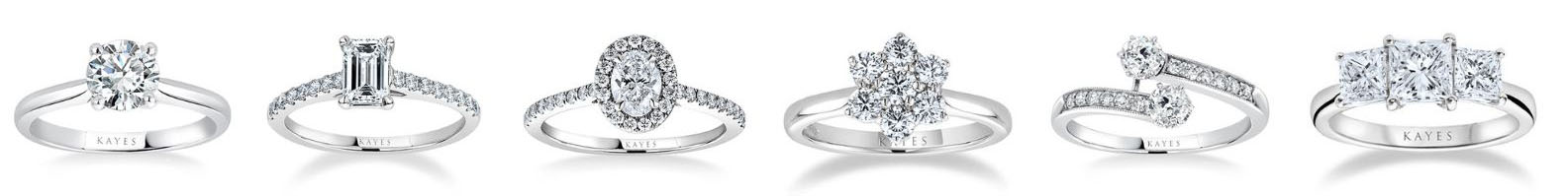 Kayes Jewellers - Engagement Ring Styles | Solitaire, Solitaire Plus, Halo, Cluster, Duet, Trilogy.